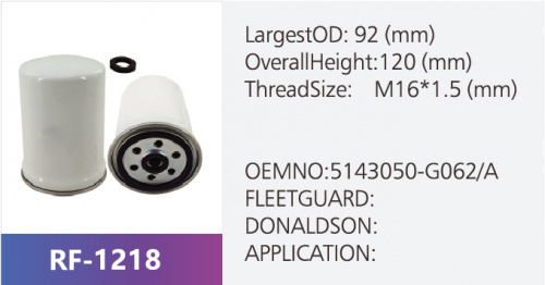 Фильтр топливный RF-1218 (1/)
