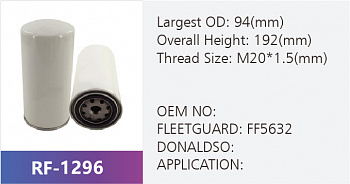 Фильтр топливный RF-1296 (1/)