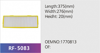 Фильтр салона RF-5083 (1/)